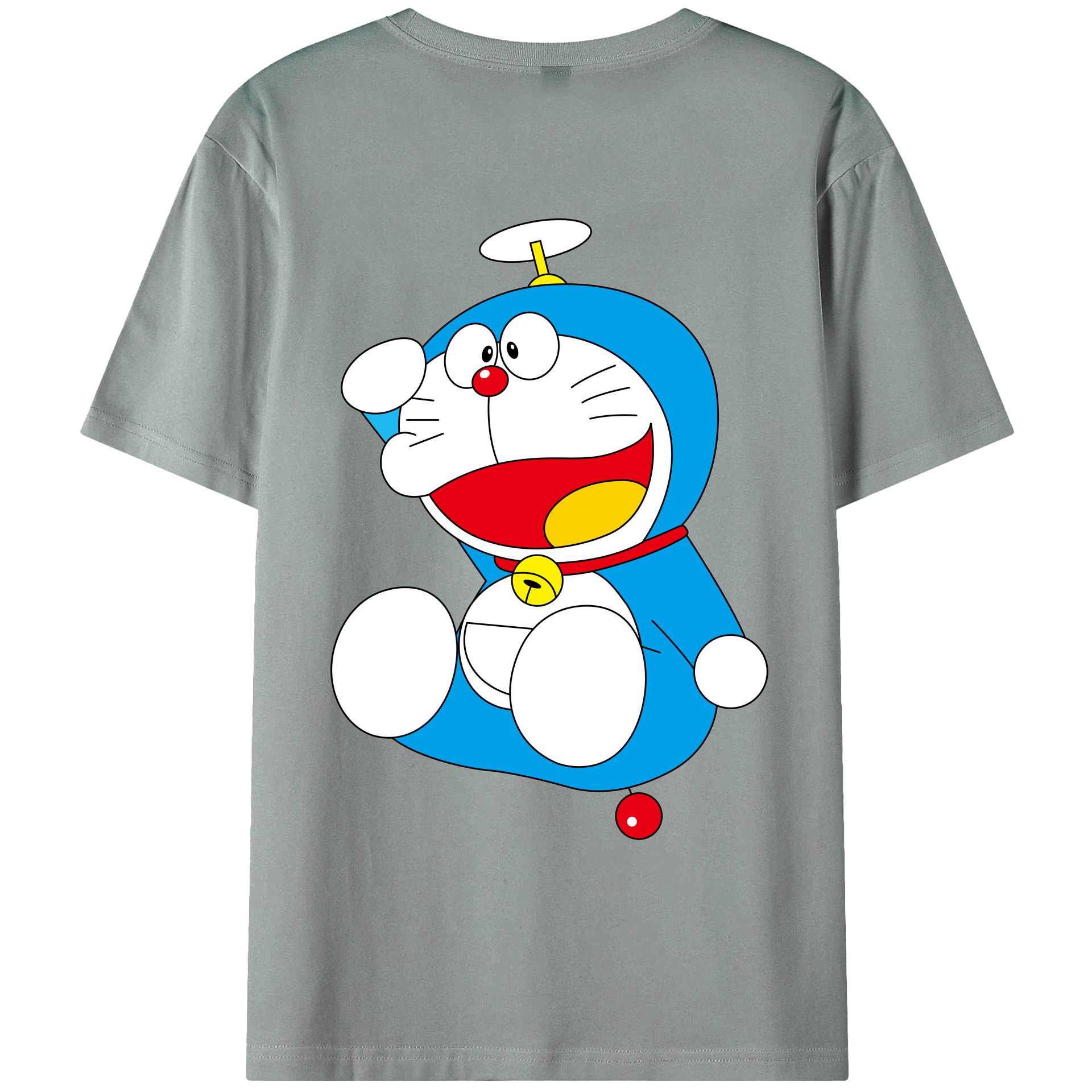 （画像用） ドラえもん Doraemon 綿100％ メンズ半袖Tシャツ（バックプリント） 通気性